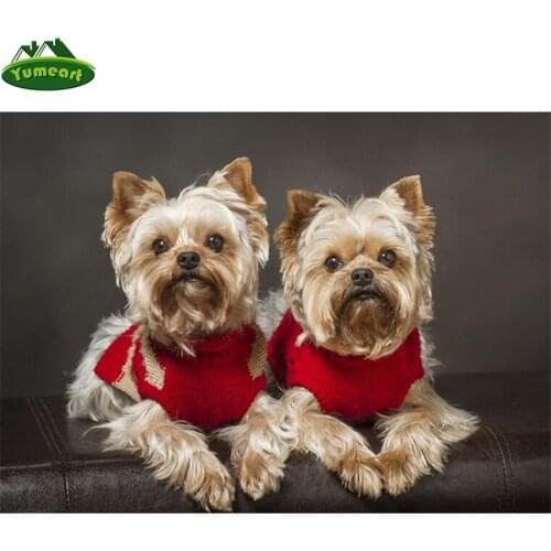 5D Art Craft Diamond Embroidery Yorkshire Terrier DIY Diamond Painting Cross Stitch Dog Pictures Diamond Mosaic Kit Wall Sticker