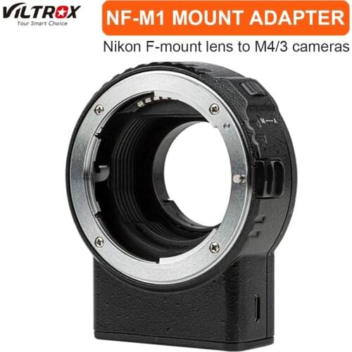 Viltrox NF-M1 Lens Adapter Auto Focus Nikon F mount Lens to M4/3 Camera for Panasonic Olympus BMPCC USB Firmware Upgrading