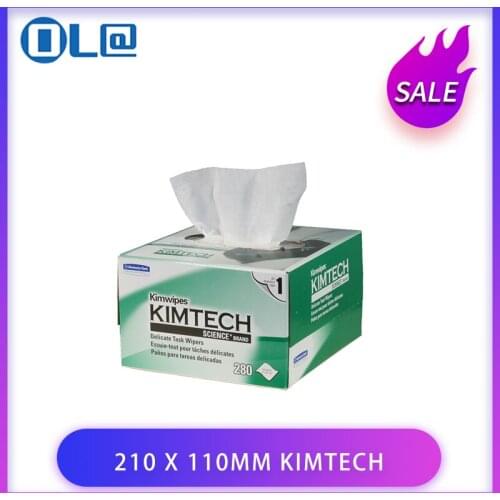 Free Shipping 10pcs/Lot 210 x 110mm Kimtech Kimwipes Delicate Task Wipes 280 Pieces Per Box For Optical Components