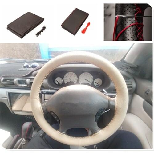 Car shape steering wheel cover knitting hand sewing auto parts for BMW 530Li 335i 750i 330i 325i 320si 630i