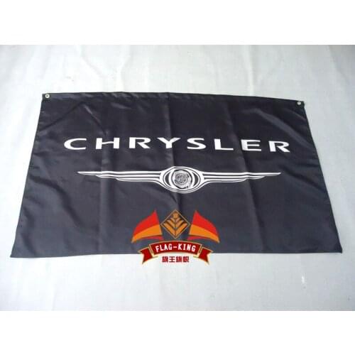 Chrysler car racing black 90*150CM polyester chrysler car racing banner