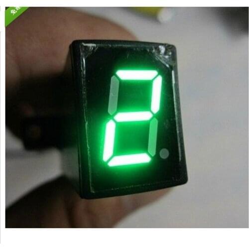 Waterprof Universal 5 Speed Digital Gear Indicator Motorcycle Motorbike Motocross Display Shift Lever Sensors Gear Display green