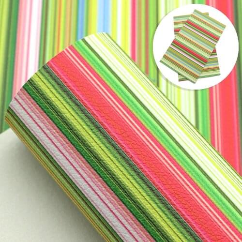 David accessories 20*33cm Litchi Stripe Series Printed Faux Synthetic Leather Fabric for Bows DIY Handmade Materials,1Yc11247
