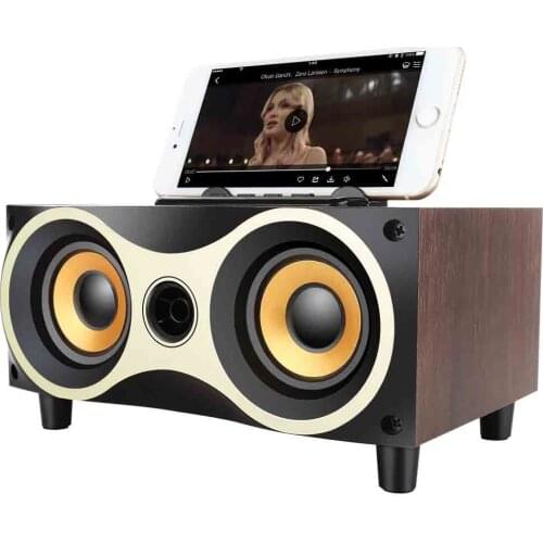 Mobile Phone Holder Wireless Bluetooth Speaker Box Home Theater Soundbar Stereo Subwoofer Music Center FM Radio With Microphone