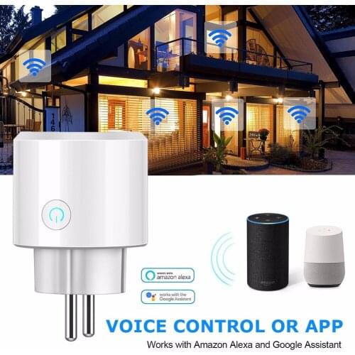 EU WiFi smart plug phone APP Remote Control Socket Voice Control smart power switch 3840W 16A 100-240V Support Alexa Google Home