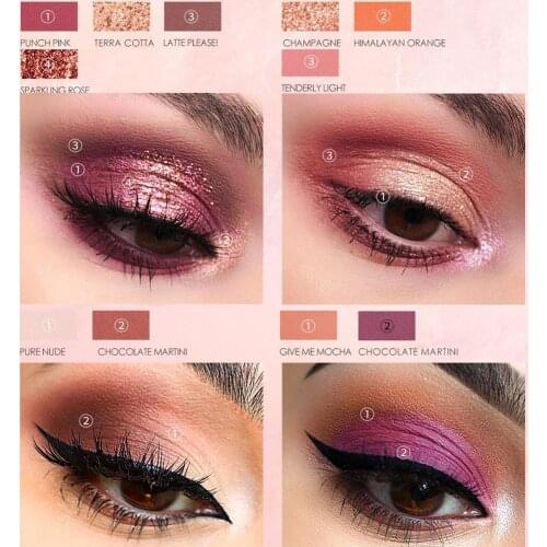 FOCALLURE 16 Colors Glitter Matte Charming Eyeshadow Powder Palette Cosmetic