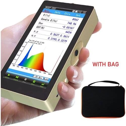 Hopoocolor handheld spectrometer OHSP-350C 380-780 nm LED light spectrometer CCT CRI Lux meter