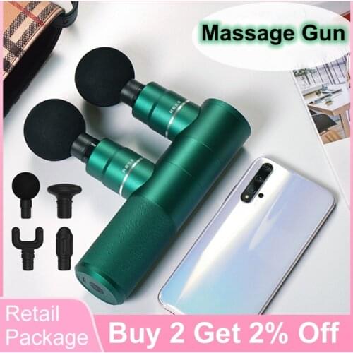 Massage Gun Fitness Massager Vibrators Deep Muscle Relax Pain Relief Neck Head Foot Slimming Massager Masażer