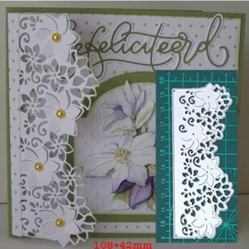 Metal Cutting Dies Etch Floral Frame Background Crafts Die Stencil For DIY Scrapbooking Paper Cards Embossing Die mold template
