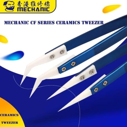 New Mechanic CF-11 / CF-17 Precision Insulation Ceramic Tweezers Set Special For Phone Fying Line Repair Tools