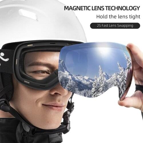 New Large Ski Goggles Adult Anti-fog Magnet For Men And Women Myopia Ski Mountaineering Equipment Wind And Snow Goggles