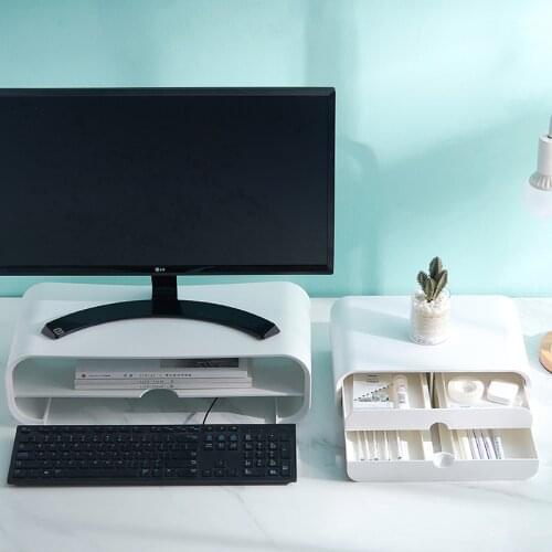 Office Desk Pad Computer Monitor Increased Rack Desktop Storage High Screen Base Neck Support Storage Box Office Accessories