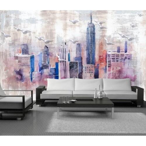 Custom Mural Wallpaper Modern Simple Totem Mountain Elk Photo Wall Painting Living Room Background Wall Decor Photo Murals 3D