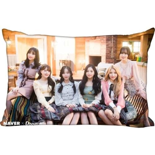 Hot Korea-Pop Custom GFRIEND Satin Pillowcase 35x45cm (one side) Printed Zipper Silk PillowCover Custom Logo gift