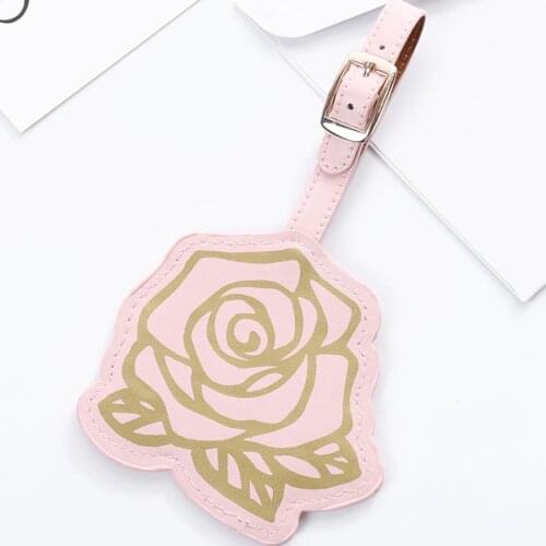 Factory Sales Suitcase Rose Luggage Tag Label Bag Pendant Handbag Portable Travel Accessories Name ID Address Tags LT26B