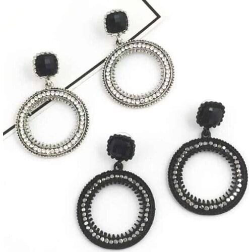 Earing Rushed Pendientes Oorbellen Brinco Tassel Earrings Geometry Metal Female Circle Chain Drop Drape Exaggerated 2021 Women