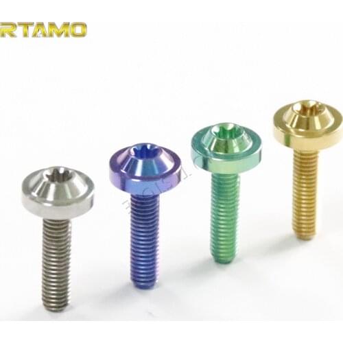 Titanium Disc Bolts M5X10/12/15/20/25/30/35mmTitanium Torx Head Disc Brake Rotor Screws for Bike Motorcyle and Car Parts