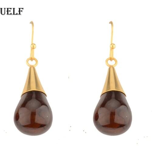 Uelf Stainless Steel Red Tears Totem Drop Earrings Gift pendientes oorbellen boucle d'oreille femmes