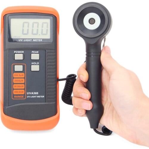 UV Light Meter 0-400 mW/cm2 UVA365 UV detector spectrum 320nm to 390nm UV color correction filter
