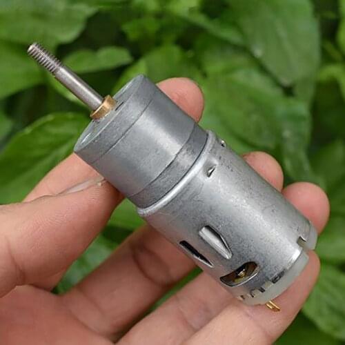 ZGA25B-385 1:20 Geared Motor 25MM Reduction Motor, All Metal Gear Motor, DC6V-24V Wide Voltage Large Torque, 5MM Threaded Shaft