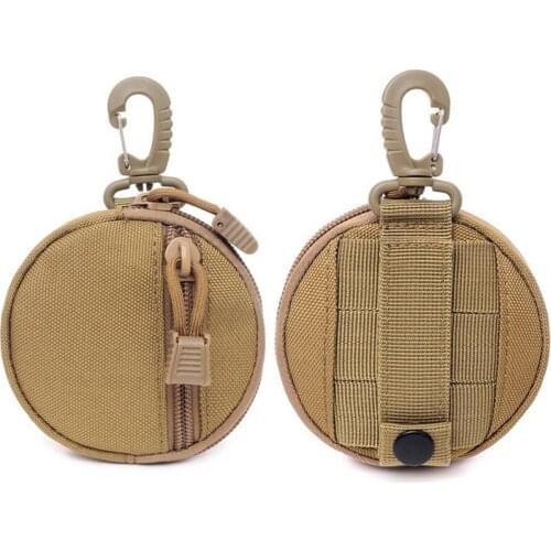 2pcs Outdoor Keychain Small Mask Pouch Holder Professional Tactical Pouch Accessories Case for Round EDC Pouches Military Gear