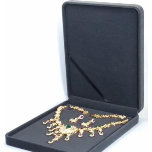 20pcs/lot Big Velvet Jewelry Set Box 24x19x4cm Pearl Necklace Pendants Boxes Wedding Jewelry Storage Case Gift Boxes Wholesale