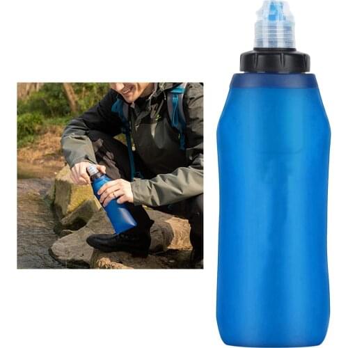 600ML Outdoor Survival Water Filter Bottle Purifier Filtration Bag Emergency Camping Gear