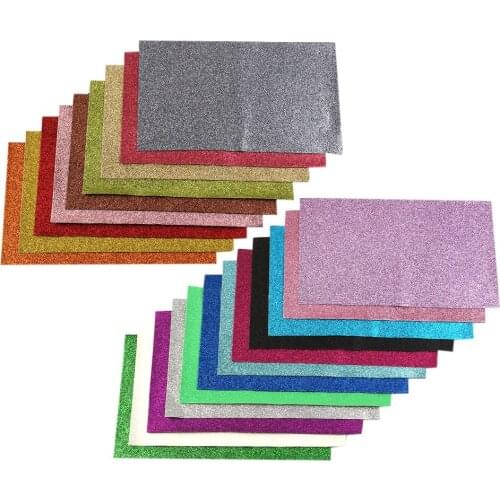 David accessories 20*33cm Glitter Synthetic Leather DIY Bow Bag Material Faux Leather Fabric Home Decoration,1Yc8116