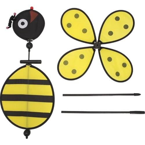 Large Bee Windmill Whirligig Wind Spinner Home Yard Garden Decor Kids Child Toy