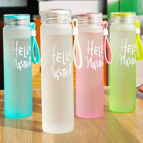 Water Bottle Water Drinking Bottle Fashion Multi Color Popular Glass Water bottles Readily Bottle With Lid Free BPA