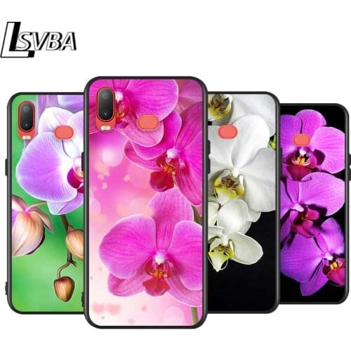 Orchid Flowers for Samsung Galaxy A9 A8 Star A750 A7 A6 A5 A3 Plus 2018 2017 2016 Black Phone Case Soft Cover