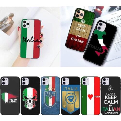 Zororong italy flag Phone Case For iPhone 12 Mini 11 Pro XS Max X XR 7 8 Plus