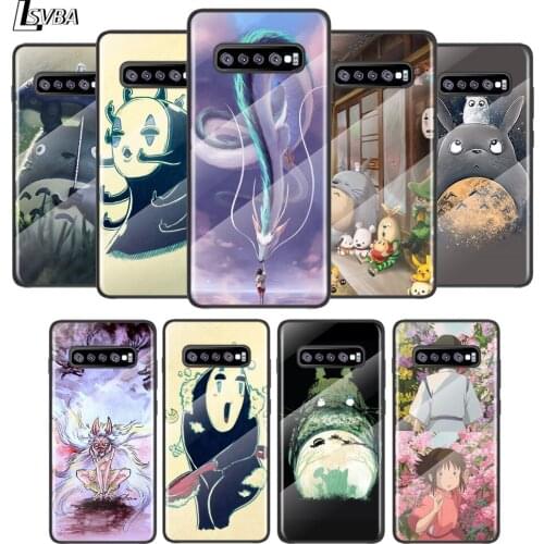 Anime Spirited Away For Samsung Galaxy S21 Ultra Plus 5G M51 M31 M21 Tempered Glass Cover Shell Luxury Phone Case