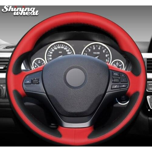 Shining wheat Leather Steering Wheel Cover for BMW F20 2012-2018 F45 2014-2018 F30 F31 F34 2013-2017 F32 F33 F36 320i 328i 320d