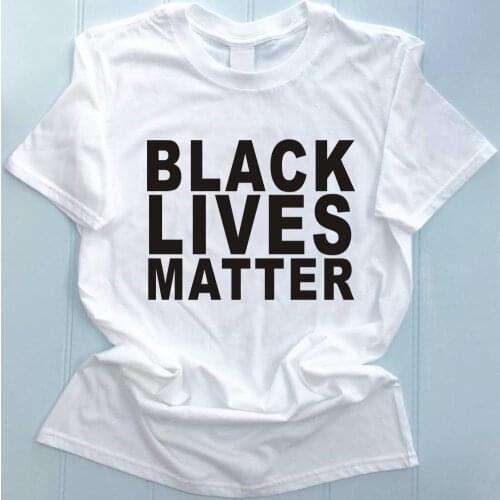 BLACK LIVES MATTER Printed Round Neck Short Sleeve White Tees Custom Men / Woman T Shirts Tops Ladies Tshirts Tee Clothes