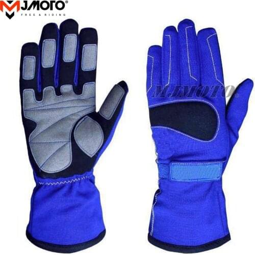 Black Red Blue Car Racing Gloves Motocross Gloves Breathable Abrasion Resistance Moto Karting Kart Racing Gloves Non-slip Guante