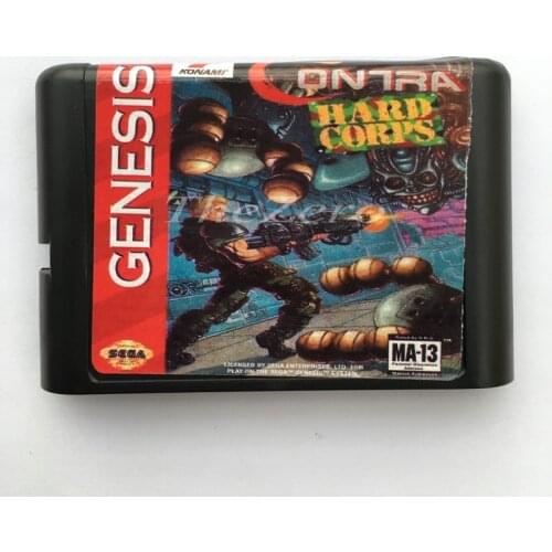 Contra The Hard Corps EU/JAP Shell for 16 bit Game Card for Genesis System for Sega Mega Drive