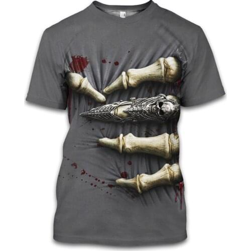 Men Casual Skull Tattoo 3D Print T-Shirt Trippy Halloween Hip-Hop Tshirts Summer Tees Harajuku Wome Unisex Short Sleeve Tops 3