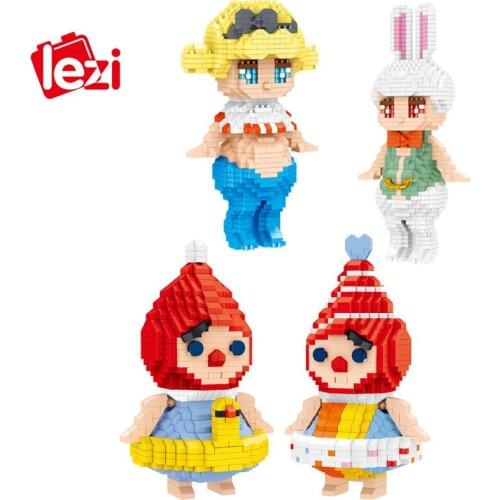 LZ small particle building blocks childrens educational toys creative show DIY 8057-8060 for children gifts