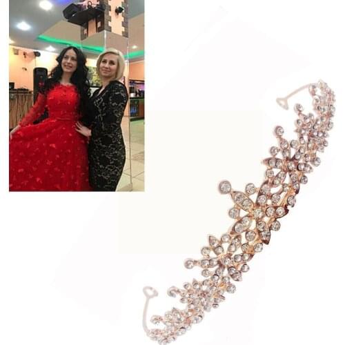 Princess Wedding Bridal Rhinestone Crystal Crown Hair Band Headwear B7B8 Crown Pearl Bride Z8W9