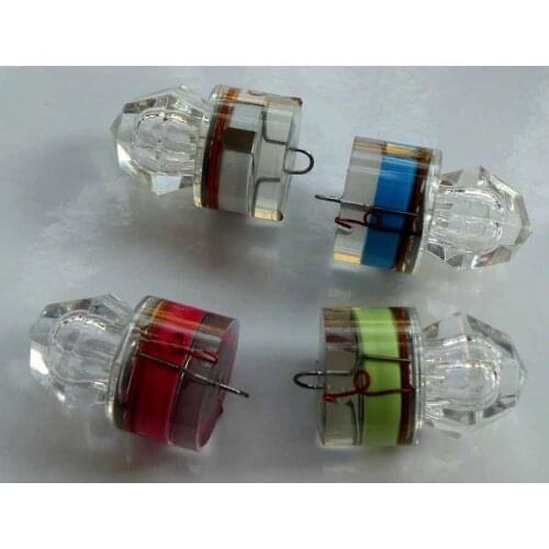 4pcs/pack fish lamp deep-sea diamond profile night fishing Acrylic frame LED underwater flashlight fast poly lure fish tackle