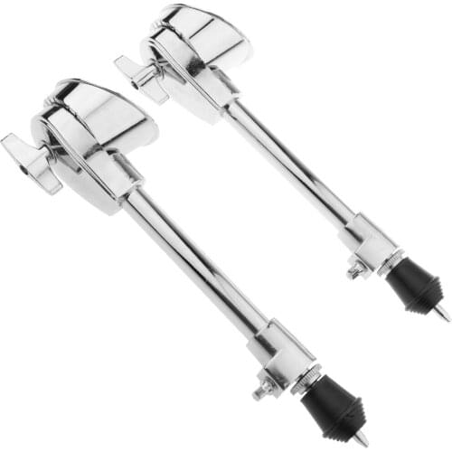 2Pieces Metal Chrome Plated Drum Frame Holder for Musical Instrument Parts
