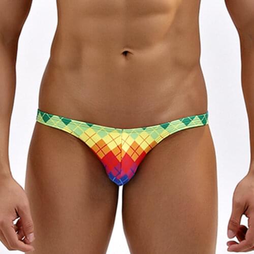 Mens Swim Briefs Bikini Swimwear Hot Sexy Low Waist Swimming Trunks Boys Swimsuit Man Beach Bathing Suit Shorts Gay Desmiit 2021