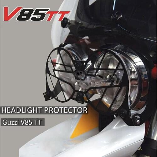 NEW Motorcycle V85TT For Moto Guzzi V85 TT Folding Headlight Guard Protector Grill Double Protection