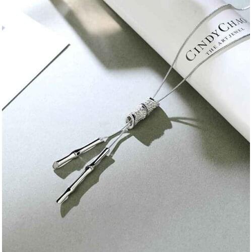 Sweater Chain Necklace Statement Full Rhinestone Tassel Long Pendant Necklaces For Women Fashion Jewelry Accessories