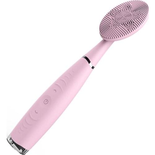 Portable Facial Cleaning Brush Mini Electric Massage Washing Face Machine Deep Cleansing Waterproof Silicone Cleansing Tool