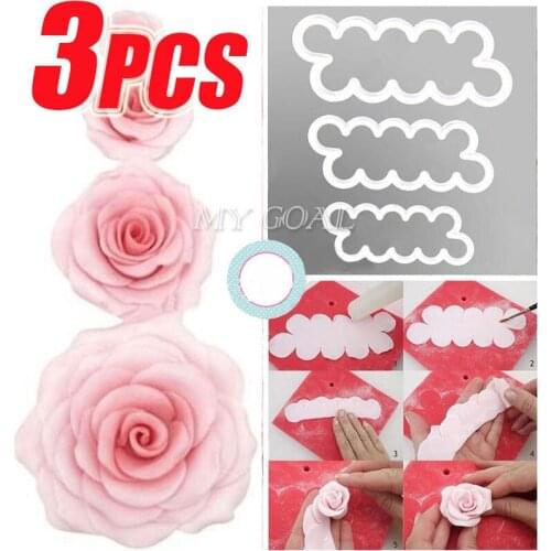 Easiest Rose Ever Fondant Icing Tool Decor Mould Sugarcraft Tools Bakeware Sets Cake Decorating Tools