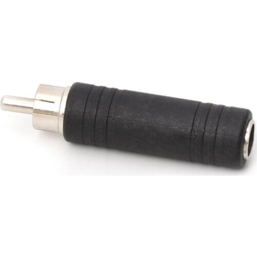63HA RCA Phono Plug to 6.5mm Mono Female Jack Socket Cable Adapter Connector