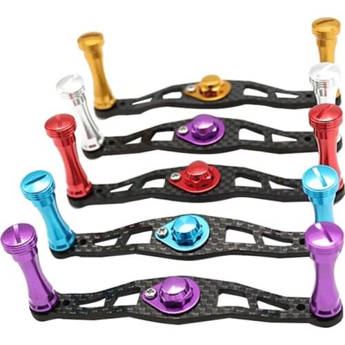 Diy carp Fishing Reels Accessories Baitcast Carbon Rocker Arm Handle Metal Knob Grip Lock Nut Set Modified For 4*7 Fix Holepesca