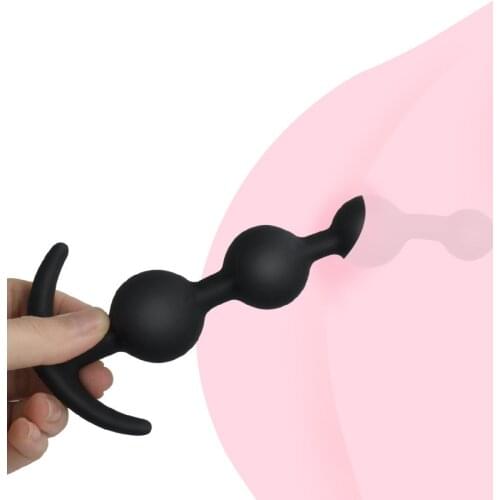 Sex Shop Black Silicone Vibrating Anal Beads Big Butt Plug Prostate Massager Anal Toys Toys Adult Toy Sex Product Gay Sex Toys